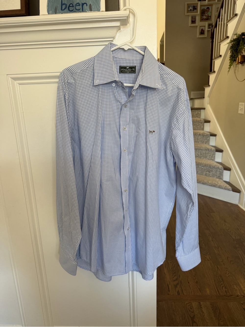 Southern Point Co. Classic Fit Blue Check Dress Shirt 👔
